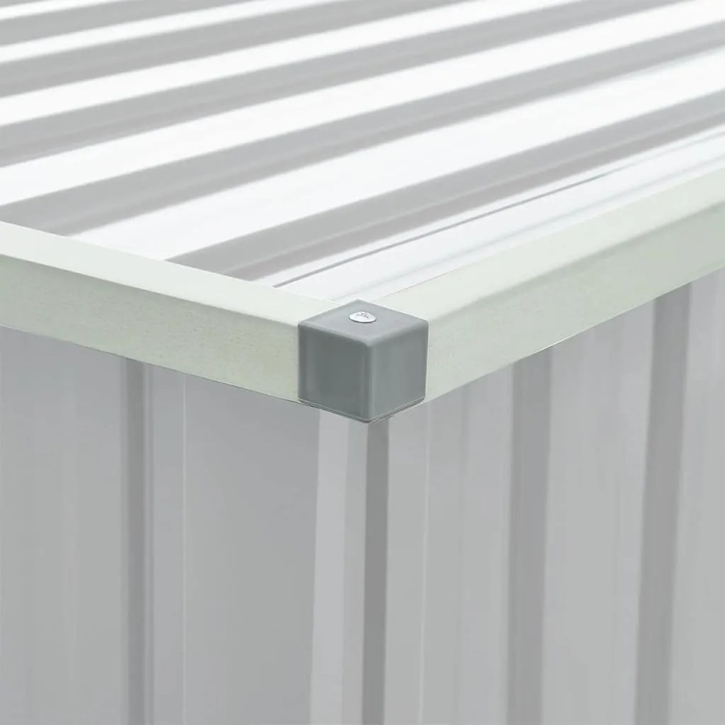 Caixa de arrumação para jardim 171x99x93 cm cinzento