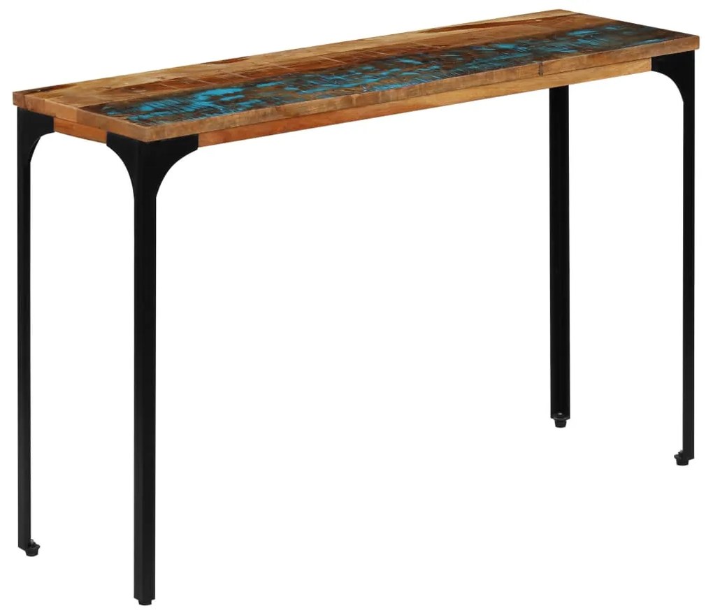 Mesa consola 120x35x76 cm madeira recuperada maciça