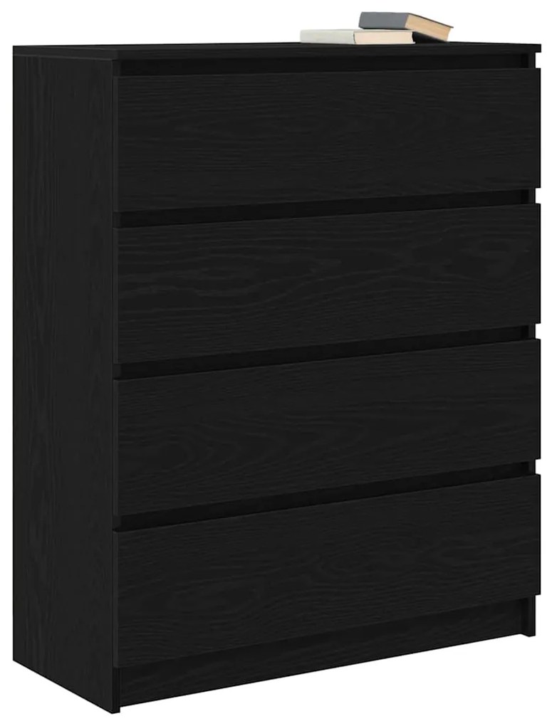 Aparador 80x35x99 cm derivados de madeira carvalho preto