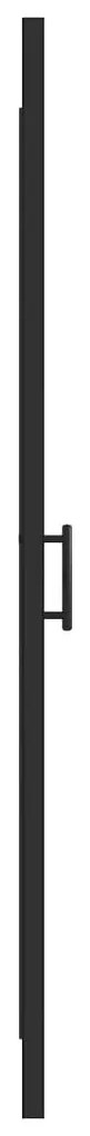 Porta de chuveiro meio vidro fosco temperado 81x195 cm preto