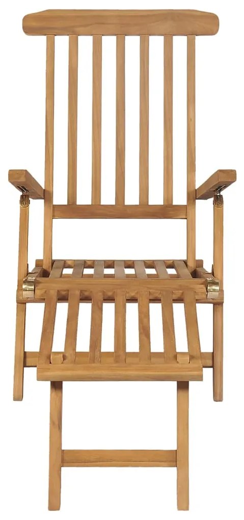 Cadeiras de jardim c/ apoios de pés 2 pcs teca maciça