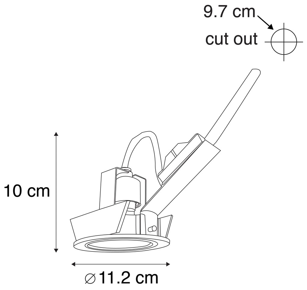 Foco embutido moderno alumínio AR70 - Cisco