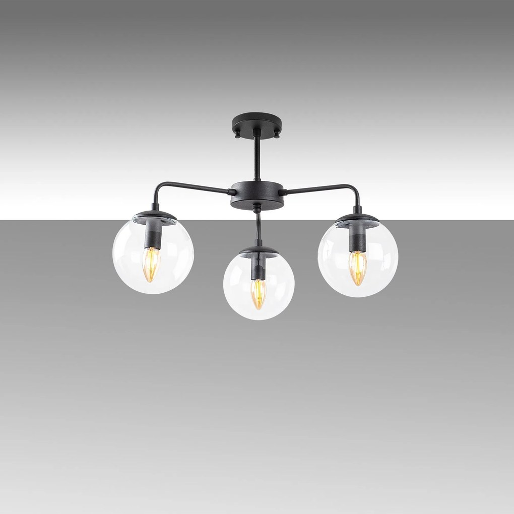 Candeeiro de Teto Viran – Preto – 56 x 56 x 43 cm