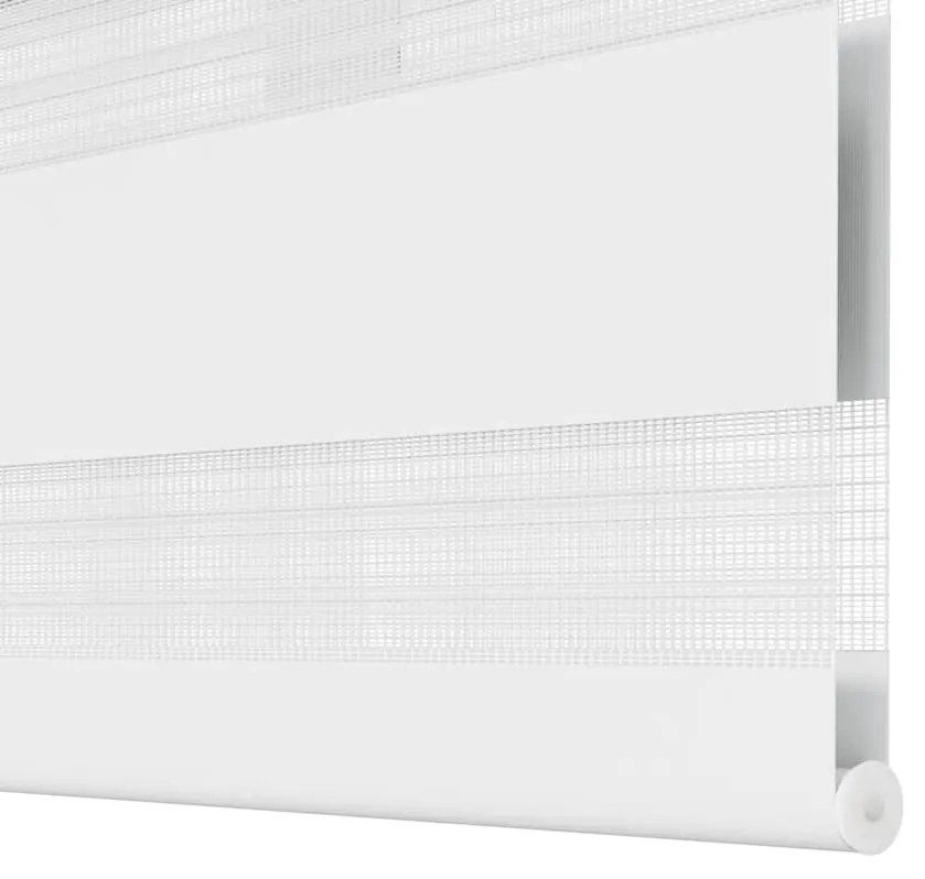 Estore de rolo 120 x 175 cm, linhas de zebra / Branca