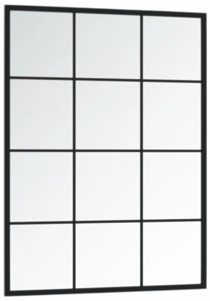 Espelho de parede 80x60 cm metal preto