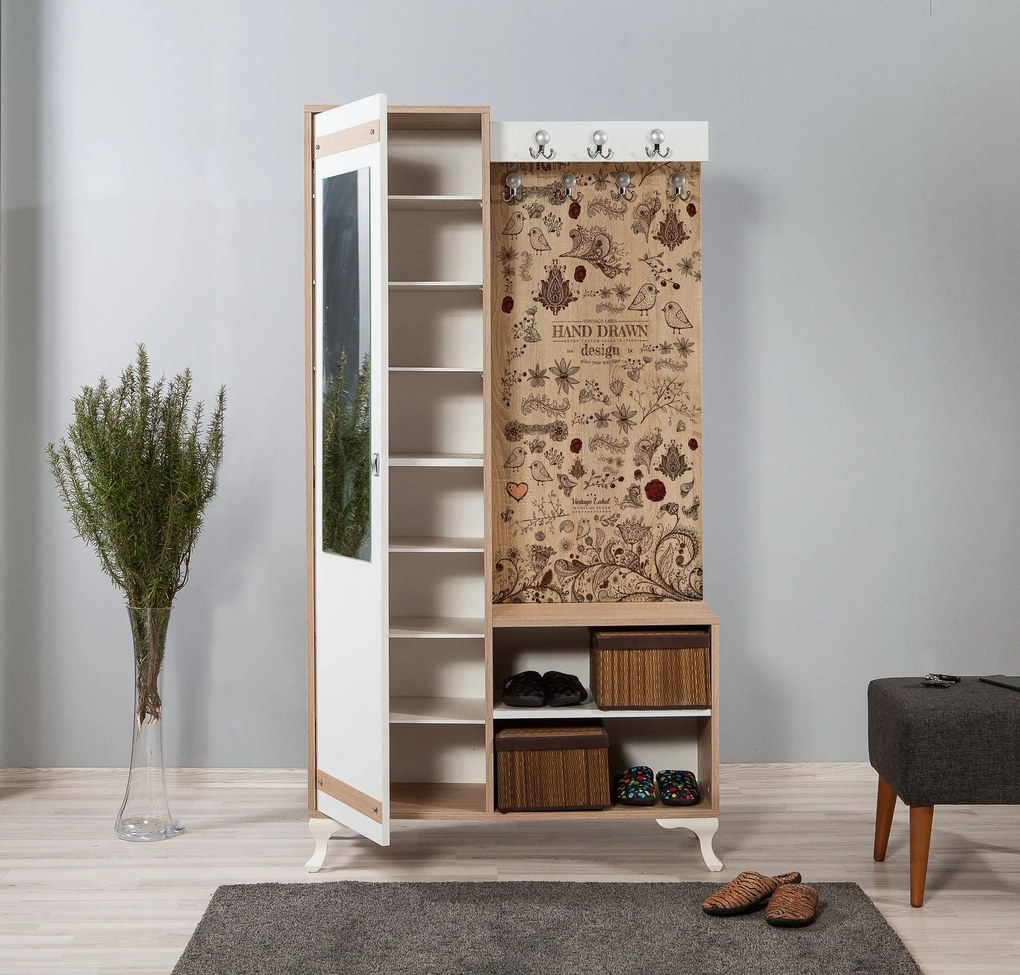 Hall Stand Inci – Carvalho Sonoma – 100x190x36 cm
