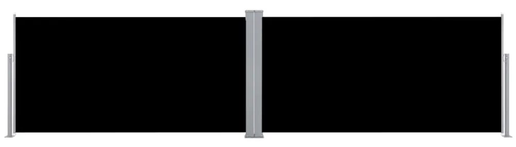 Toldo lateral retrátil 160x600 cm preto