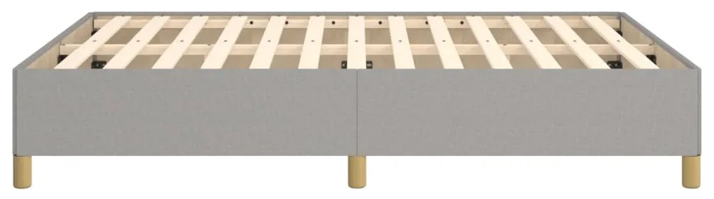 Estrutura de cama sem colchão 140x190 cm tecido cinzento-claro