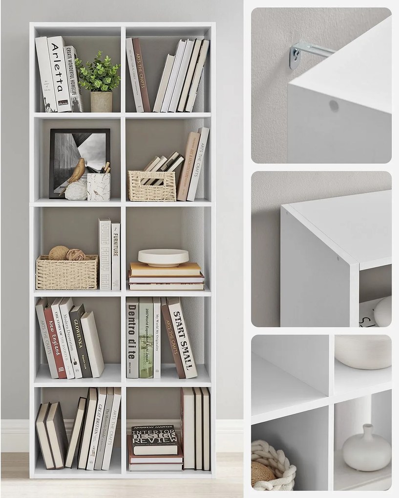 Estante sala com 10 cubos 30 x 65,5 x 161,5 cm Branca