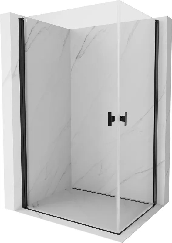 Mexen Mist-B Duo cabine de duche de abrir 100 x 90 cm, transparente, preta - 8A2-100-090-70-00