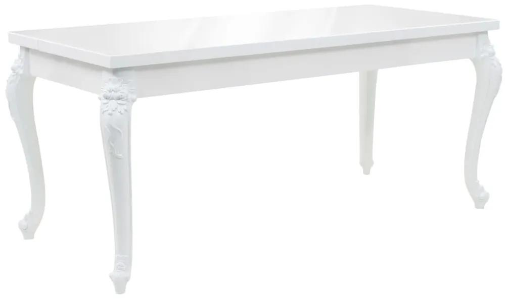 Mesa de jantar 179x89x81 cm branco brilhante