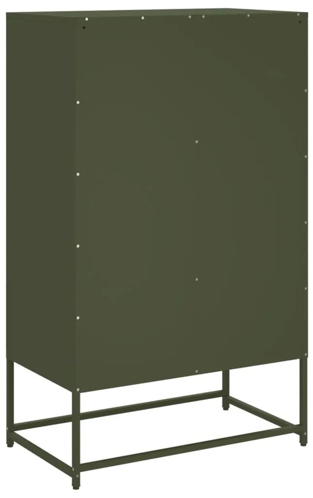 Móvel alto 68x39x111,5 cm aço verde azeitona