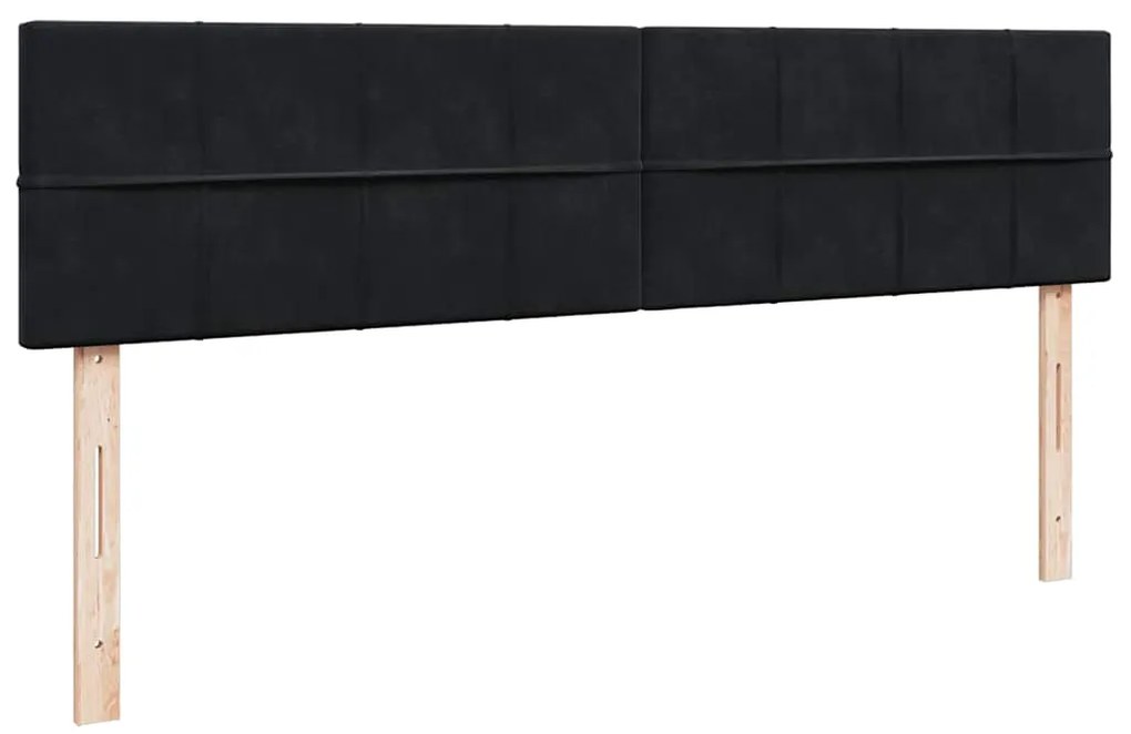 Estrutura de cama otomana com colchão 160x200 cm veludo preto