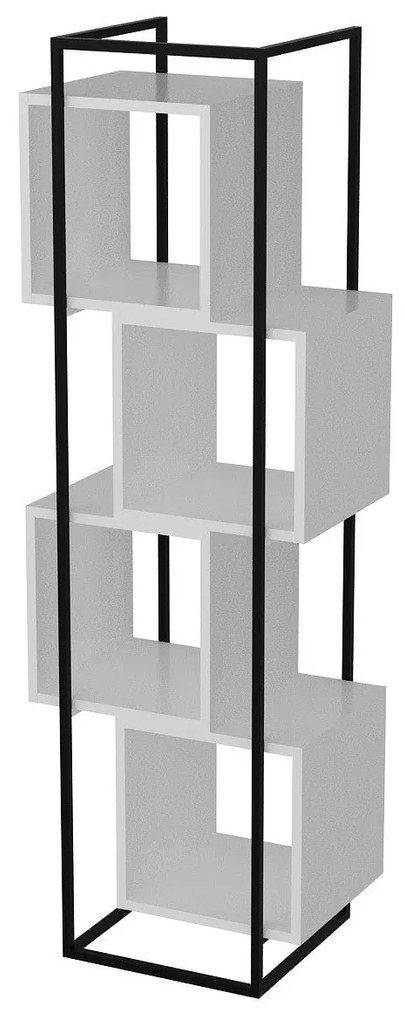 Estante Prada – Preto e Branco – 52x160x38 cm