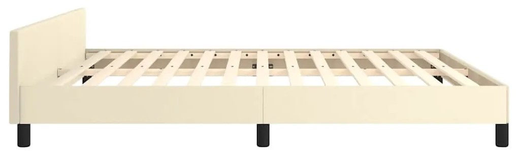 Estrutura cama c/ cabeceira sem colchão 180x200 cm creme