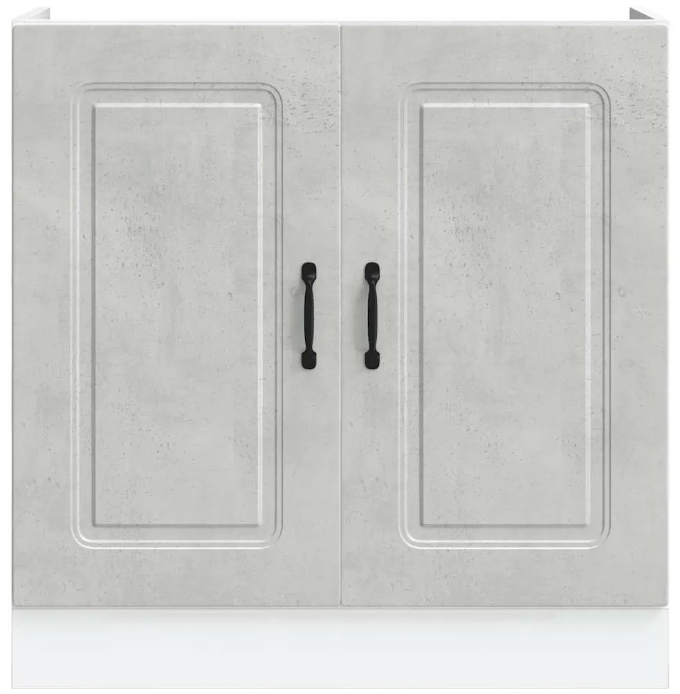 Armário baixo lavatório Kalmar 80x46x81,5 cm cinzento betão