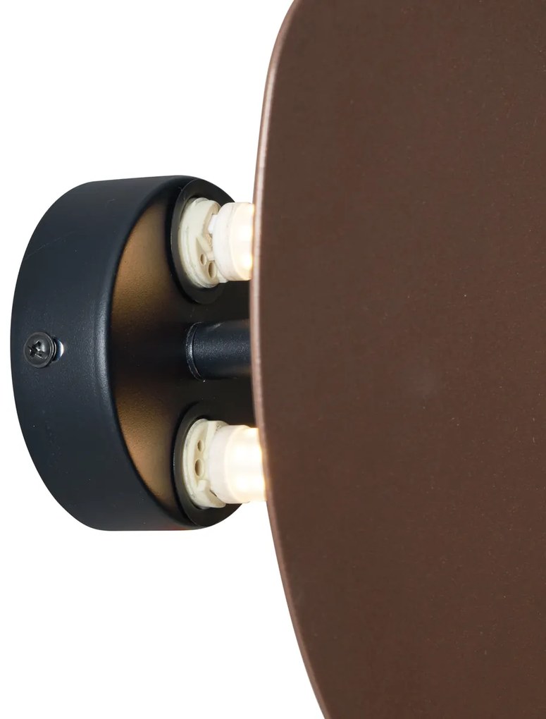 Candeeiro de Parede Design Bronze Orgânico 20 cm 2-Luzes - Pulley