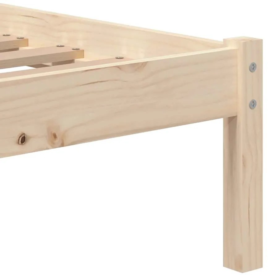 Estrutura de cama pequena solteiro 75x190 cm madeira maciça