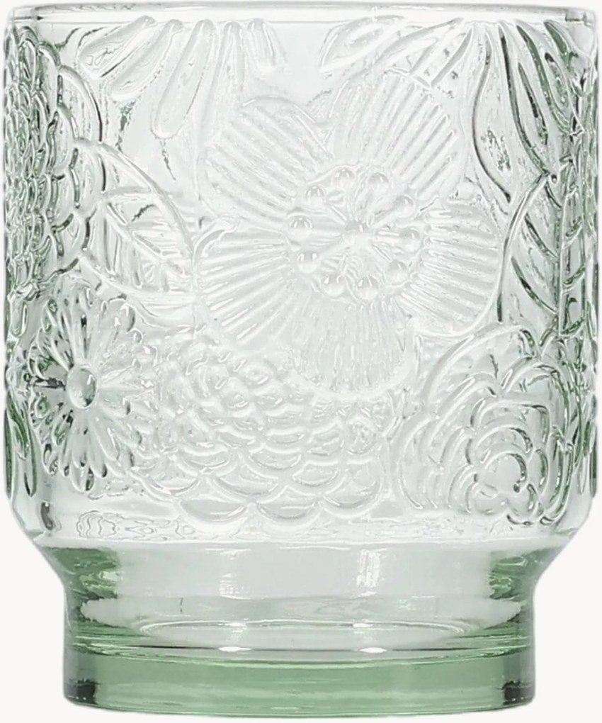 Copos de vidro Flora, conjunto de 4