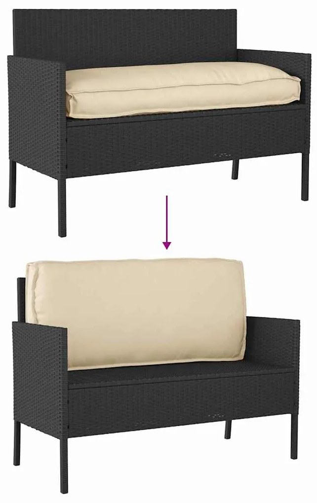 Almofada para Palete Bege 120 x 50 x 12 cm em Tecido Oxford