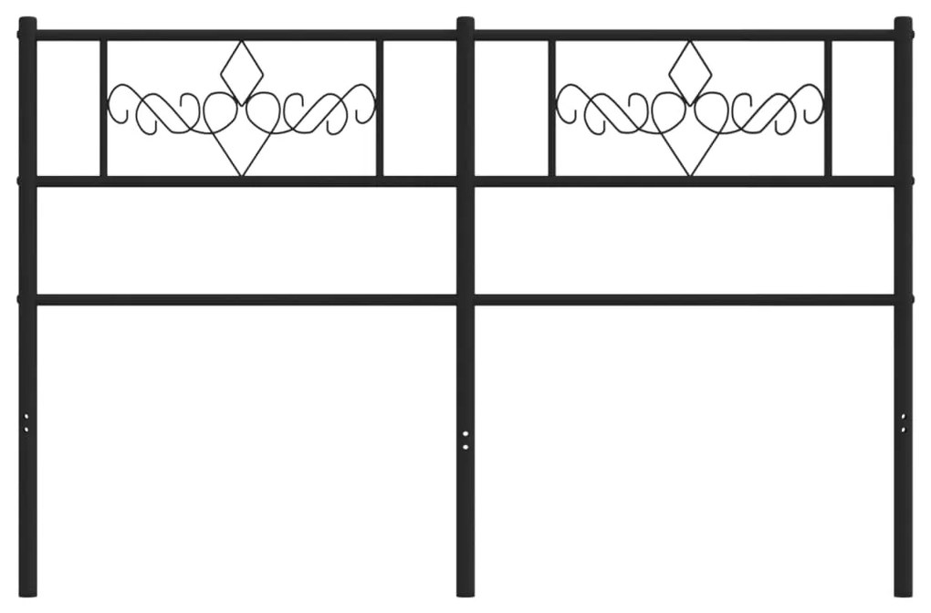 Cabeceira de cama 160 cm metal preto