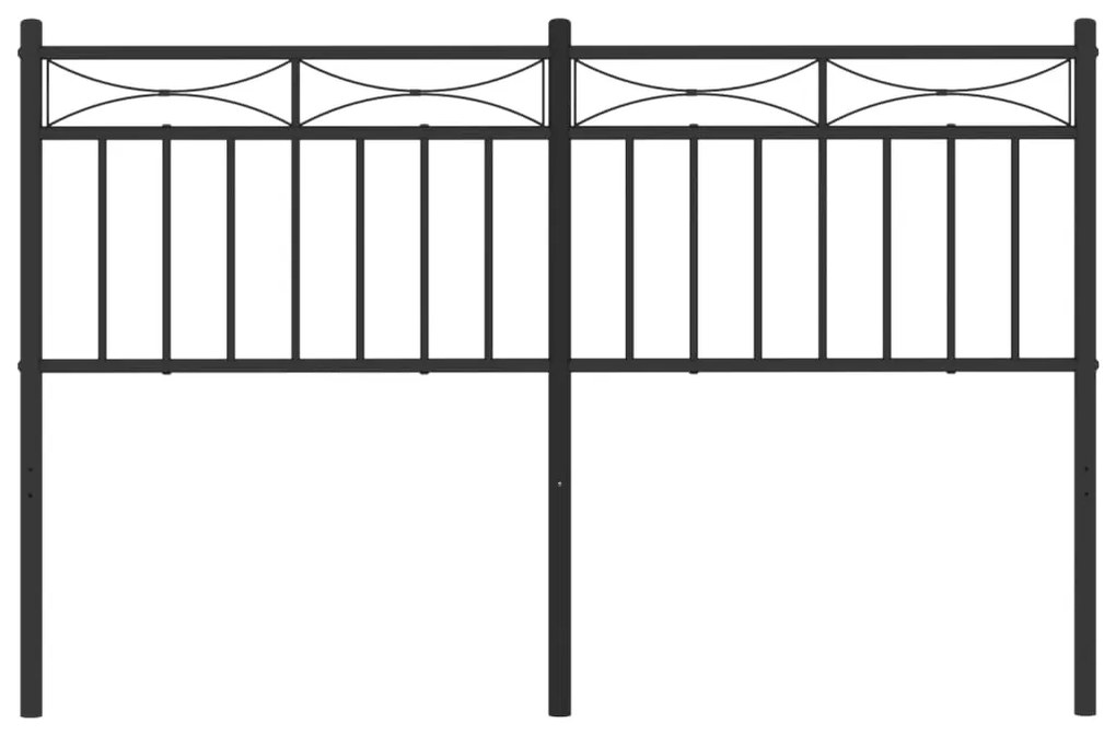 Cabeceira de cama 135 cm metal preto