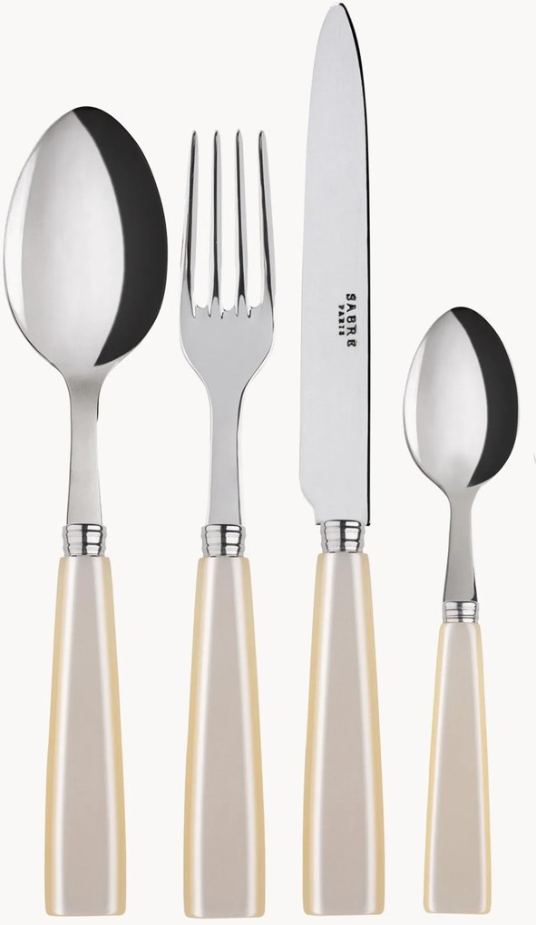 Conjunto de talheres em aço inoxidável altamente polido Icône, vários tamanhos