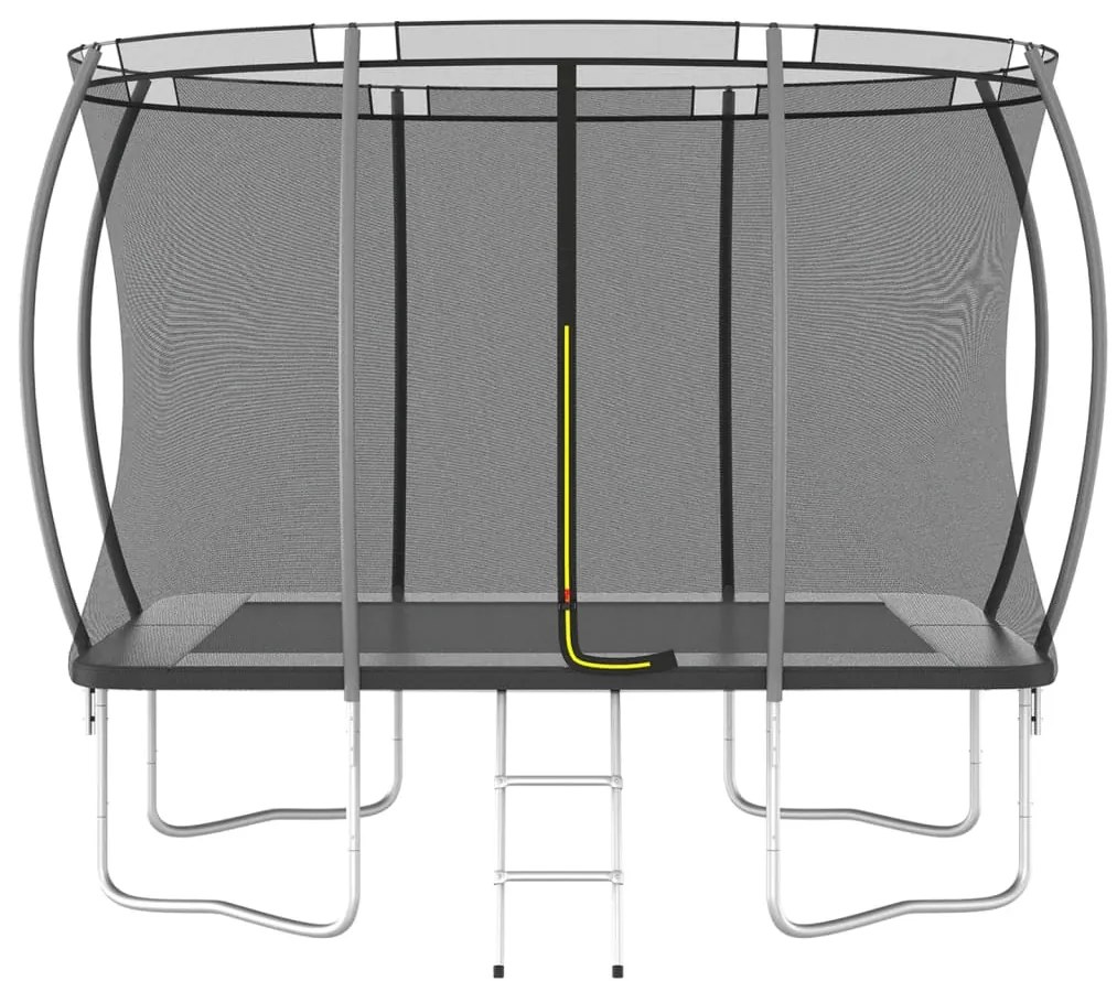 Conjunto de trampolim retangular 274x183x76 cm 150 kg