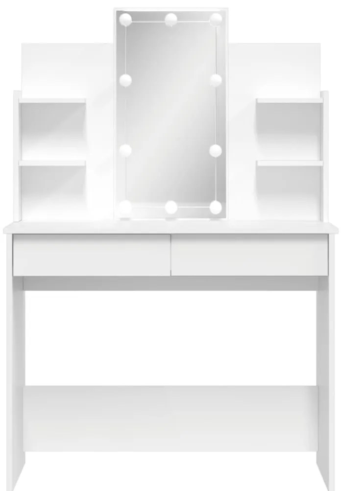 Toucador com luzes LED 96x40x142 cm branco