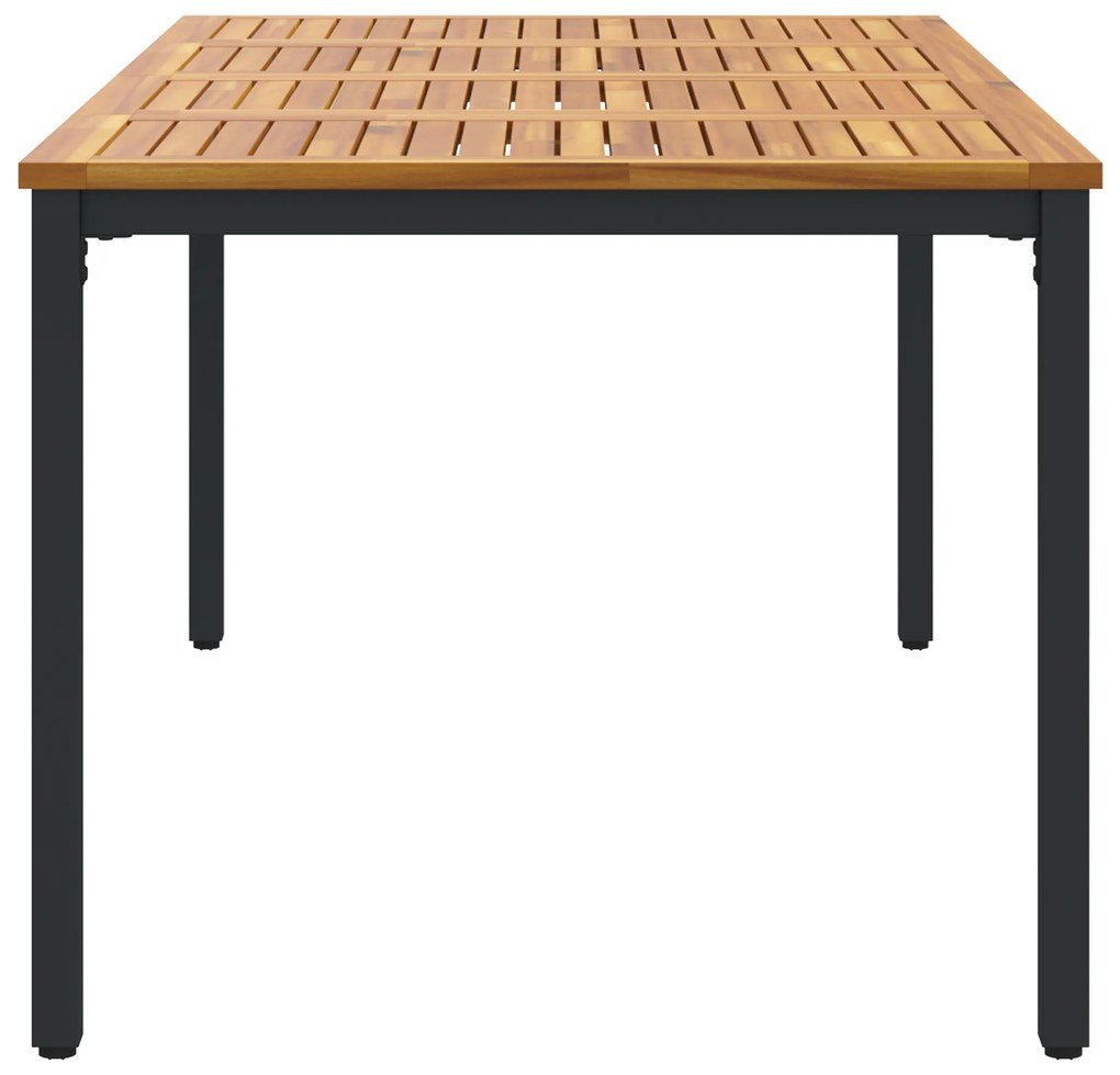Mesa de Jardim vidaXL 180x90x75 cm em Madeira de Acácia Sólida e Metal