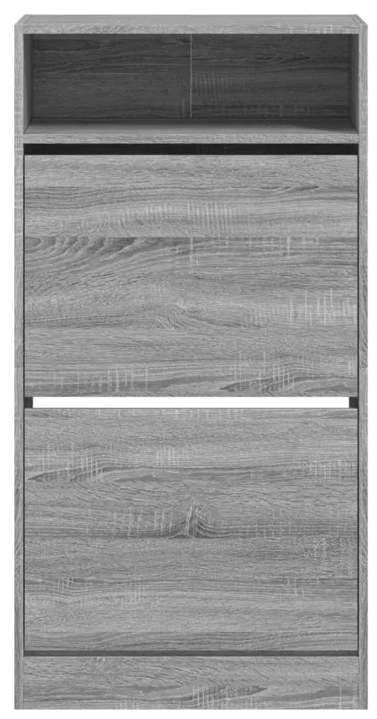 Sapateira 60x34x116 cm derivados de madeira cinzento sonoma