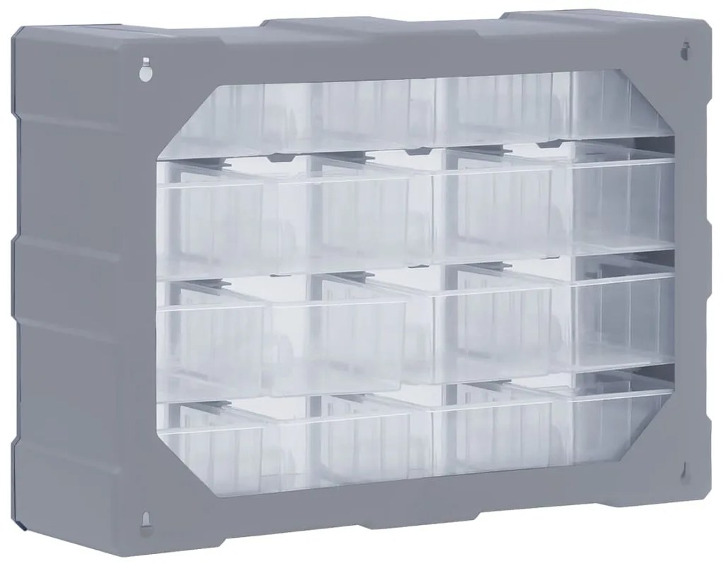Caixa organizadora com 16 gavetas médias 52x16x37 cm