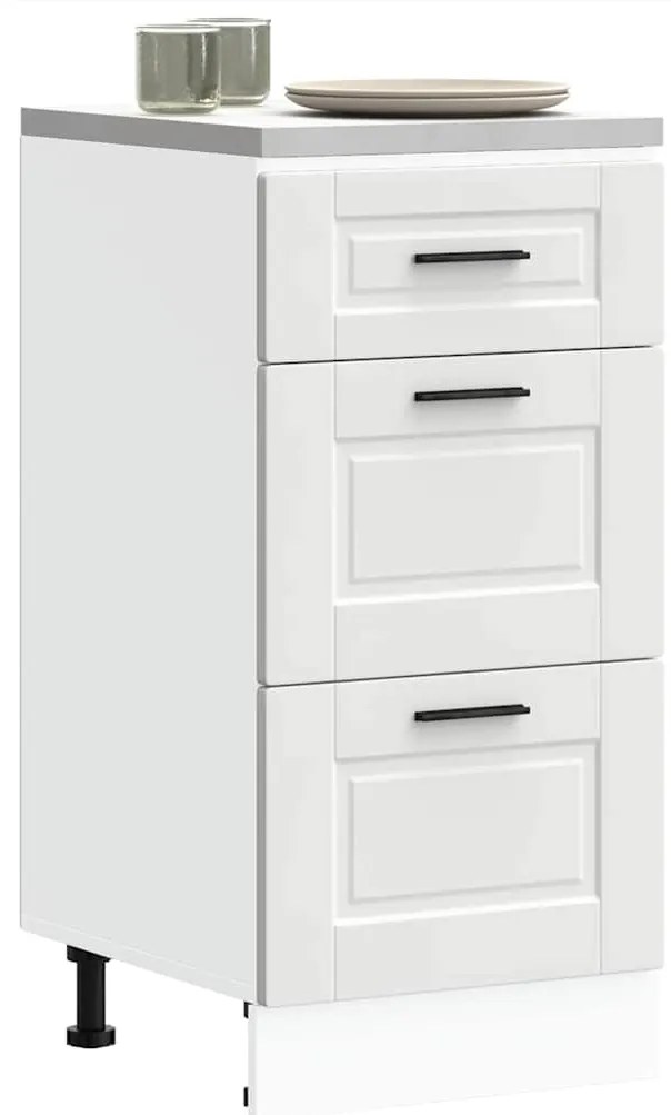 vidaXL Armário base de cozinha Porto derivados de madeira branco