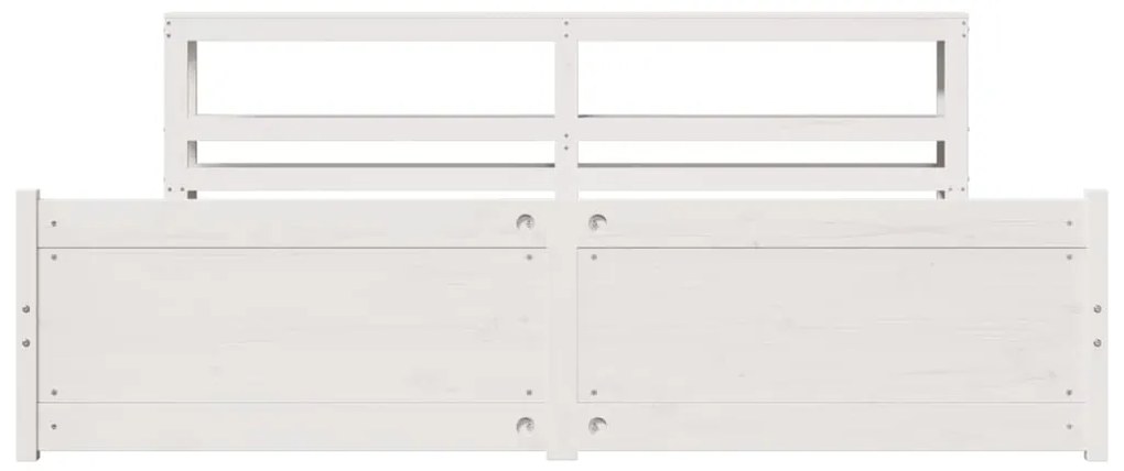 Estrutura de cama c/ cabeceira sem colchão 200x200 cm branco