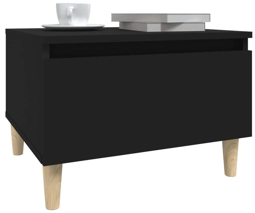 Mesa de apoio 50x46x35 cm derivados de madeira preto
