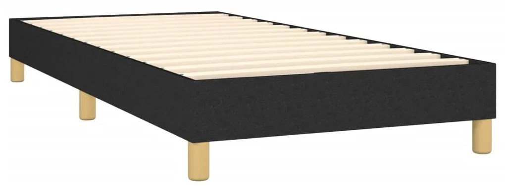 Estrutura de cama 90x200 cm tecido preto