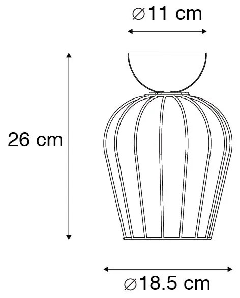 Plafon moderno preto aramado - Palica