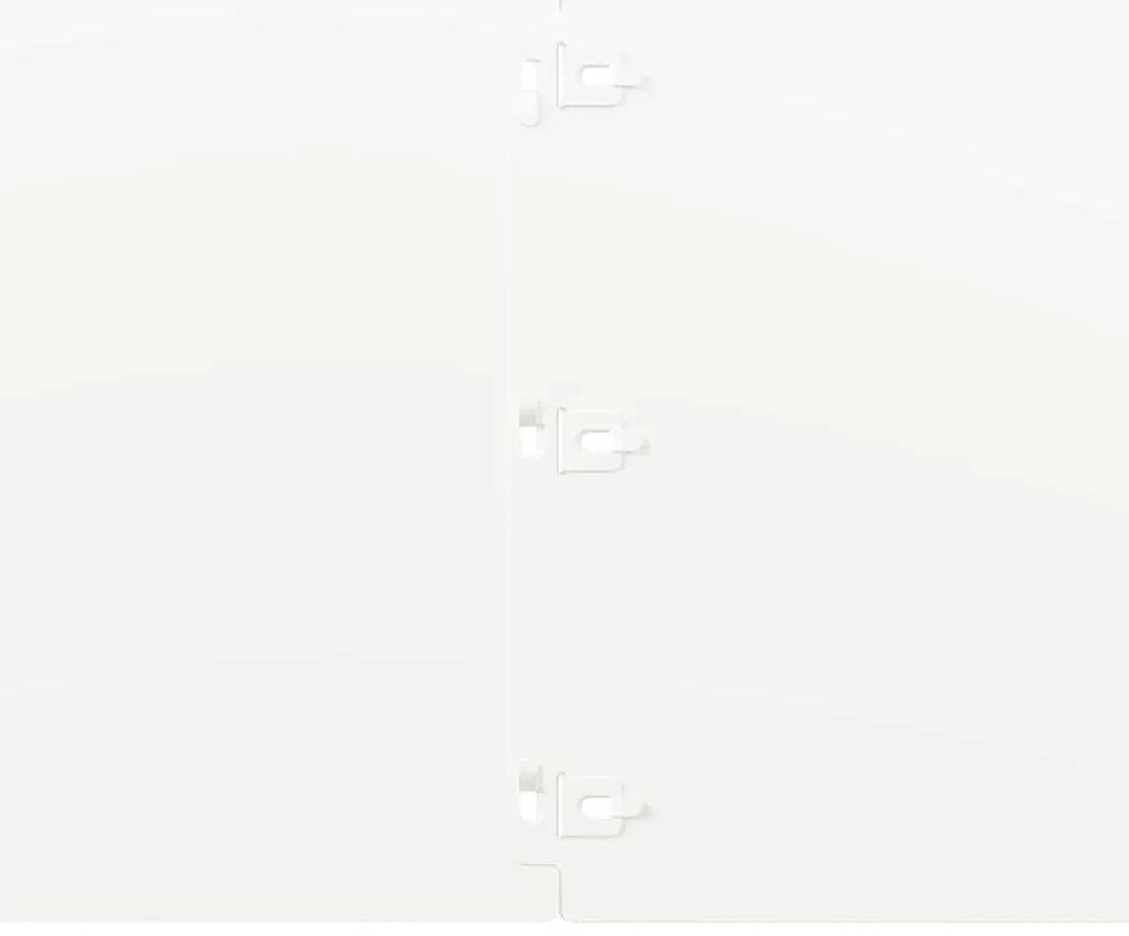 Orlas de relva 10 pcs branco 25x103 cm aço laminado a frio