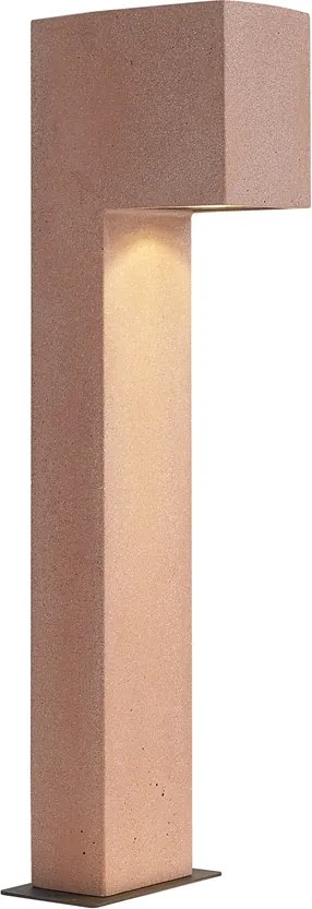 Poste de luz exterior moderno terracota 65cm IP44 - Pompei