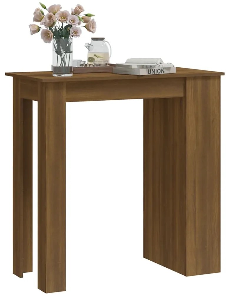 Mesa de bar c/ prateleiras derivados madeira carvalho castanho