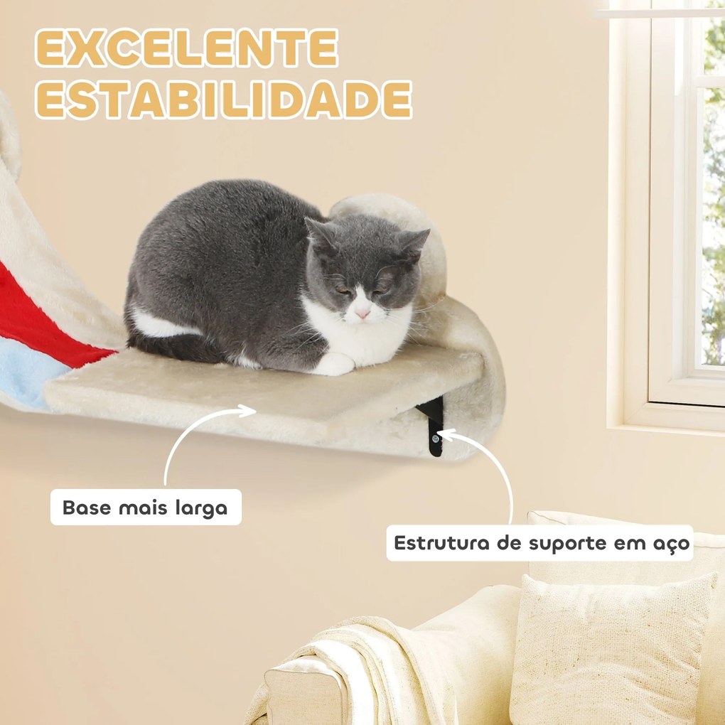 PawHut Conjunto de Prateleiras de Escalada para Gatos de 6 Peças Tema