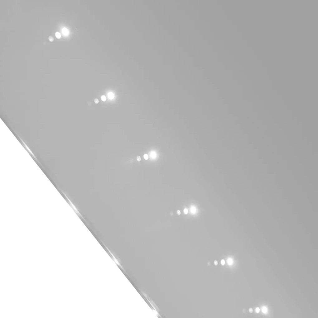 Espelho casa banho c/ luzes LED, instalação parede, 100 x 60 cm