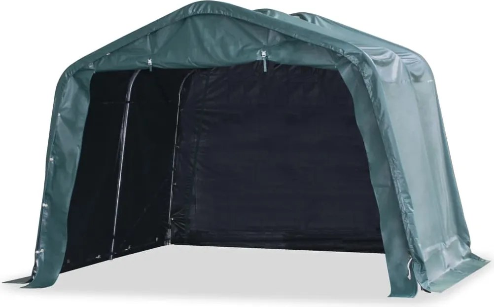 vidaXL Tenda para gado removível PVC 550 g/m² 3,3x3,2 m verde escuro