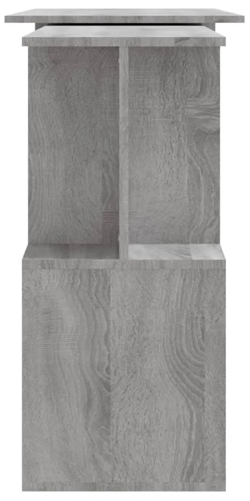 Secretária canto 200x50x76 cm derivados madeira cinzento sonoma