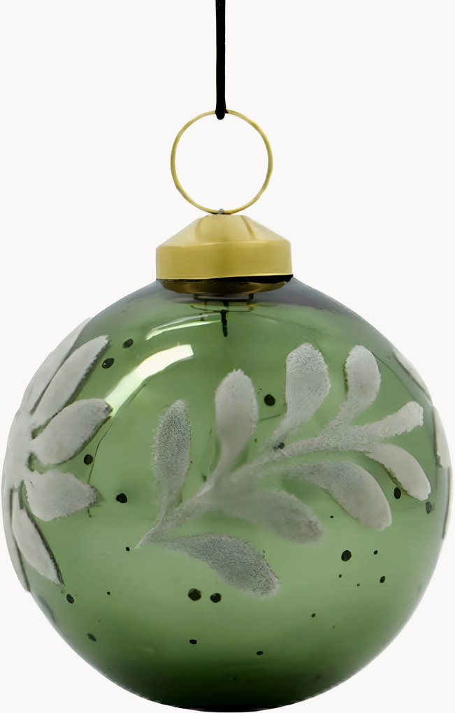 Bolas de Natal artesanais Luto, conjunto de 4