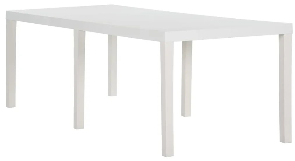 Mesa de jardim 220x90x72 cm PP branco