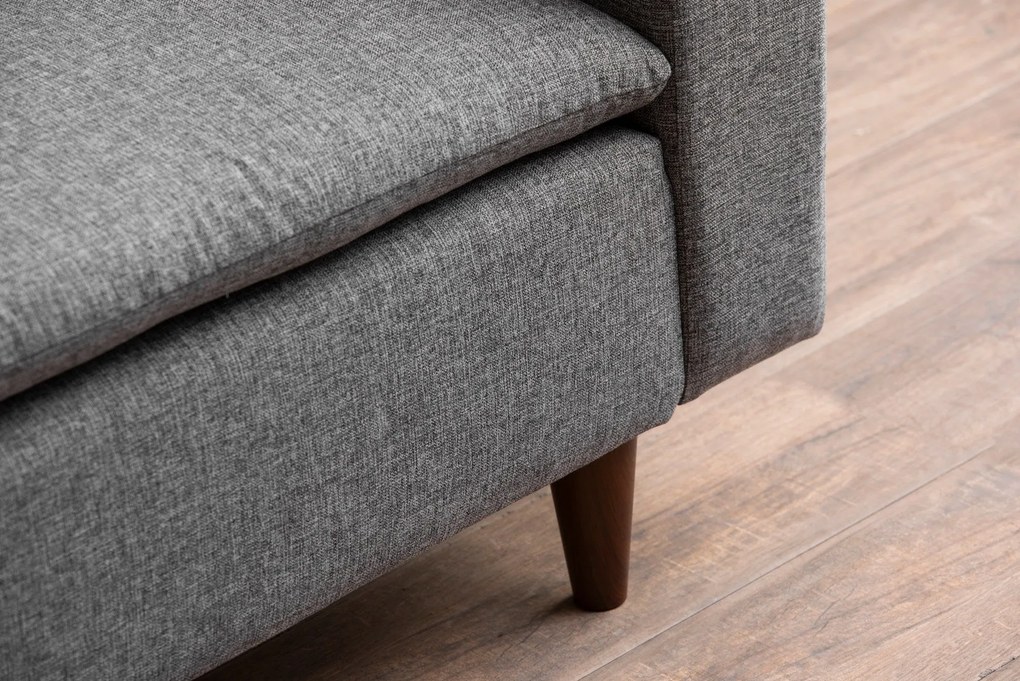 Sofá de 2 Lugares Pafu Lungo — Cinzento - 180x52x75 cm - Design Modern
