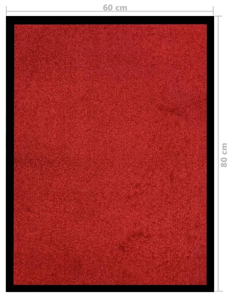 Tapete de porta 60x80 cm vermelho