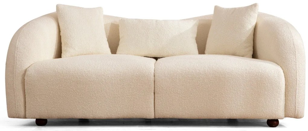Sofá de 2 Lugares Venedik – Creme – 190x76x91 cm