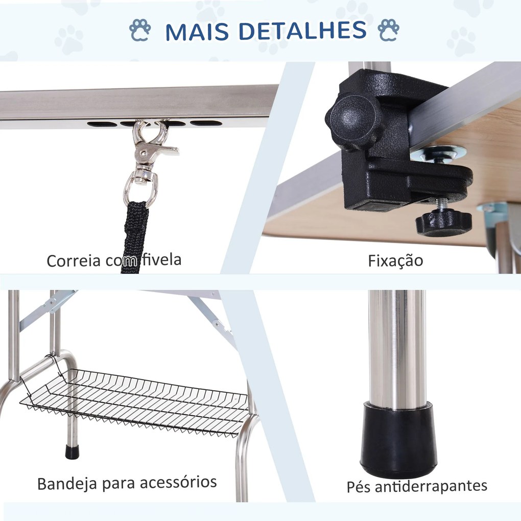 PawHut Mesa de Tosquia para Animais de Estimação Mesa de Tosquia para